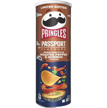 PRINGLES - Passport Flavours Moroccan Style Roasted Pepper & Hummus 165g